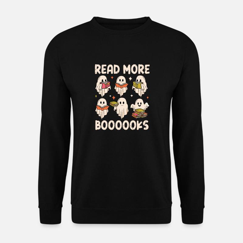 Read More Boooooks Halloween Ghost - Unisex Pullover - Schwarz