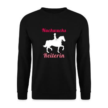 Rider, horse, young rider, illustration - Unisex Sweatshirt - black - Front - Alina (178cm) & Michal (187cm)