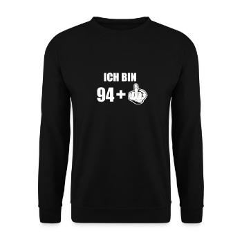 95 anniversaire - Sweat-shirt Unisexe - noir - Devant - Alina (178cm) & Michal (187cm)