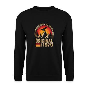 Original 1979 Vintage 1979 Anniversary 1979 Retro - Unisex Sweatshirt - black - Front - Alina (178cm) & Michal (187cm)