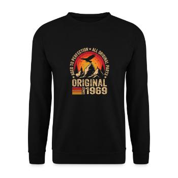Original 1969 Vintage 1969 Birthday 1969 Retro - Unisex Sweatshirt - black - Front - Alina (178cm) & Michal (187cm)