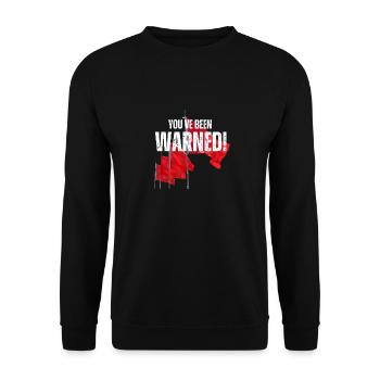RED FLAG You´ve Been Warned Toxisch Beziehung Lust - Unisex Pullover - Schwarz - Vorne - Alina (178cm) & Michal (187cm)