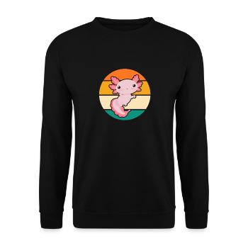 Axolotl - Unisex Pullover - Schwarz - Vorne - Alina (178cm) & Michal (187cm)