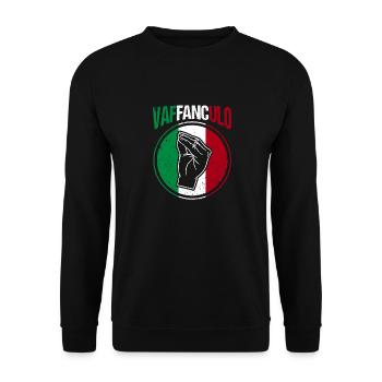 Italie Italien Vaffanculo - Sweat-shirt Unisexe - noir - Devant - Alina (178cm) & Michal (187cm)