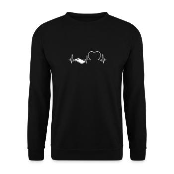 Cornhole Team Bean Bag Player - Unisex Sweatshirt - black - Front - Alina (178cm) & Michal (187cm)