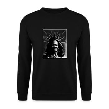 Kamala harris rétro vintage - Sweat-shirt Unisexe - noir - Devant - Alina (178cm) & Michal (187cm)