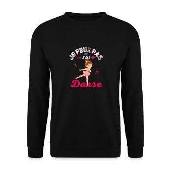 Danseuse Ballerine Je Peux Pas J'ai Danse Danseuse - Sweat-shirt Unisexe - noir - Devant - Alina (178cm) & Michal (187cm)