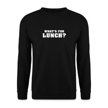What's For Lunch? - Unisex Sweatshirt - black - Front - Alina (178cm) & Michal (187cm)