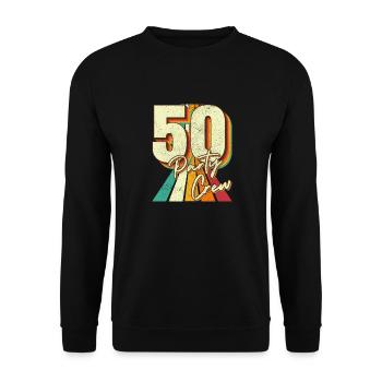 50 Birthday 50 Party Crew Squad 50th Bday Party - Unisex Sweatshirt - black - Front - Alina (178cm) & Michal (187cm)
