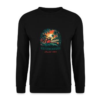 ORAL SURGEON - Humorous Chillout Vibes - Unisex Sweatshirt - black - Front - Alina (178cm) & Michal (187cm)