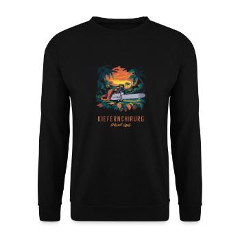 ORAL SURGEON - Humorous Chillout Vibes - Unisex Sweatshirt - black - Front - Alina (178cm) & Michal (187cm)