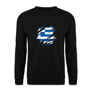 Grecs Grèce - Sweat-shirt Unisexe - noir - Devant - Alina (178cm) & Michal (187cm)