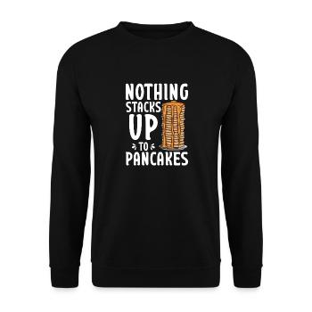 Pancake Breakfast Pancakes - Unisex Sweatshirt - black - Front - Alina (178cm) & Michal (187cm)