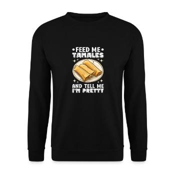 Tamale Mexikanisches Essen Tamale Liebhaber - Unisex Pullover - Schwarz - Vorne - Alina (178cm) & Michal (187cm)