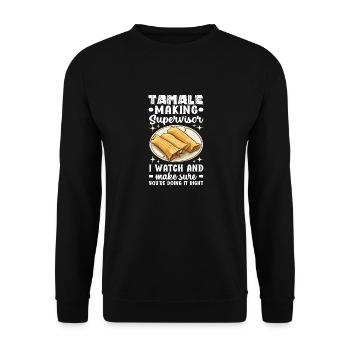 Tamale Cuisine mexicaine Tamale Lover - Sweat-shirt Unisexe - noir - Devant - Alina (178cm) & Michal (187cm)