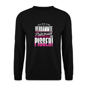 Sarcasm, I'm a princess, sarcastic - Unisex Sweatshirt - black - Front - Alina (178cm) & Michal (187cm)