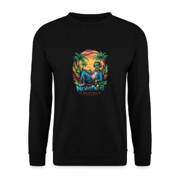 Zombi Chillout Vibes Design Relaxed and Stylish - Unisex Sweatshirt - black - Front - Alina (178cm) & Michal (187cm)