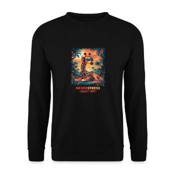 Chillout Vibes Design Relaxed and Stylish - Unisex Sweatshirt - black - Front - Alina (178cm) & Michal (187cm)