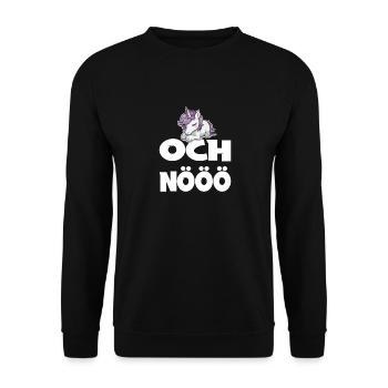 Och Nö Einhorn Keine Lust Faul Lustlos - Unisex Pullover - Schwarz - Vorne - Alina (178cm) & Michal (187cm)