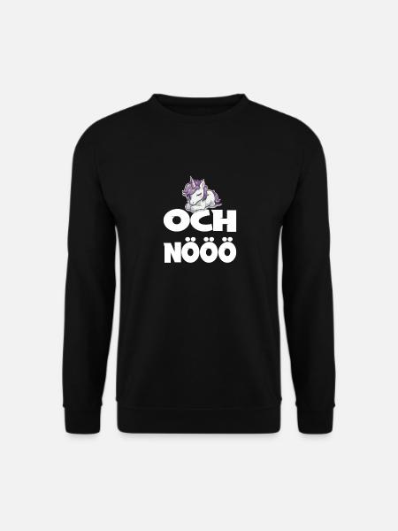 Och Nö Einhorn Keine Lust Faul Lustlos - Unisex Pullover - Schwarz