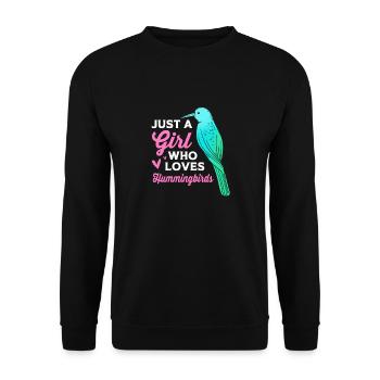 Hummingbird - Unisex Sweatshirt - black - Front - Alina (178cm) & Michal (187cm)