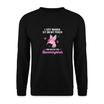 Hummingbird - Unisex Sweatshirt - black - Front - Alina (178cm) & Michal (187cm)