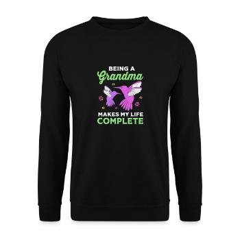 Hummingbird - Unisex Sweatshirt - black - Front - Alina (178cm) & Michal (187cm)