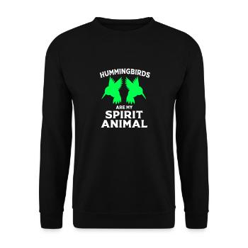 Hummingbird - Unisex Sweatshirt - black - Front - Alina (178cm) & Michal (187cm)