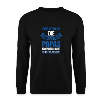 Grec Papa Père Fête des Pères Grèce - Sweat-shirt Unisexe - noir - Devant - Alina (178cm) & Michal (187cm)