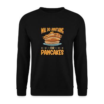 Pancake Breakfast Pancakes - Unisex Sweatshirt - black - Front - Alina (178cm) & Michal (187cm)