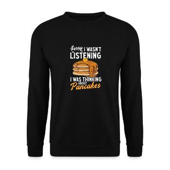 Pancake Breakfast Pancakes - Unisex Sweatshirt - black - Front - Alina (178cm) & Michal (187cm)