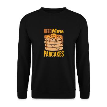 Pancake Breakfast Pancakes - Unisex Sweatshirt - black - Front - Alina (178cm) & Michal (187cm)