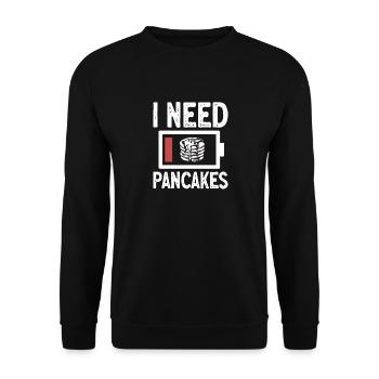Pancake Breakfast Pancakes - Unisex Sweatshirt - black - Front - Alina (178cm) & Michal (187cm)