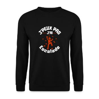 I can't I have Climbing - Unisex Sweatshirt - black - Front - Alina (178cm) & Michal (187cm)