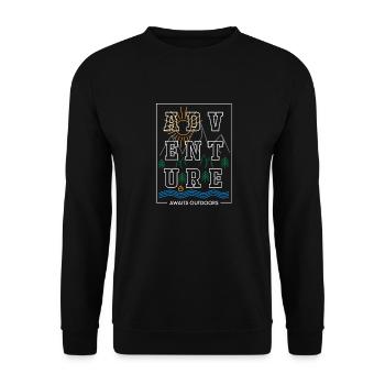 Aventure en plein air - Sweat-shirt Unisexe - noir - Devant - Alina (178cm) & Michal (187cm)