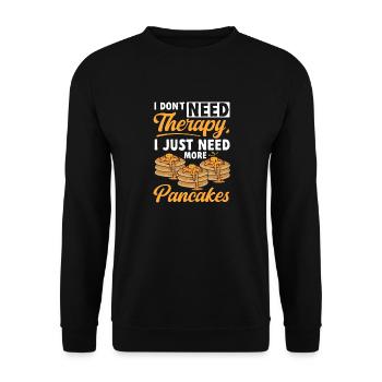Pancake Breakfast Pancakes - Unisex Sweatshirt - black - Front - Alina (178cm) & Michal (187cm)