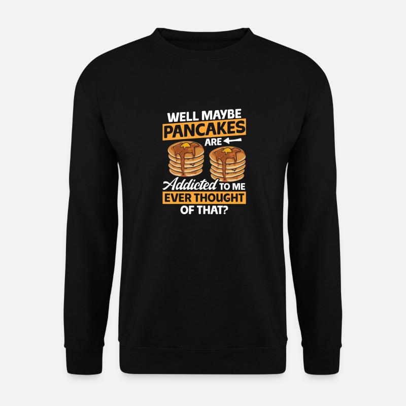 Pancake Frühstück Pfannkuchen - Unisex Pullover - Schwarz