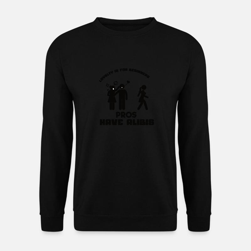 Relation drôle Design alibis professionnel - Sweat-shirt Unisexe - noir