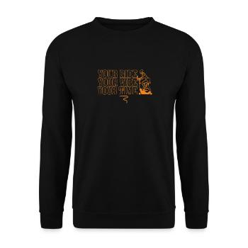 Votre balade Votre vibe Votre temps - Sweat-shirt Unisexe - noir - Devant - Alina (178cm) & Michal (187cm)