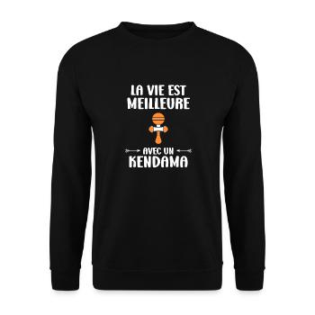 Kendama - Unisex Pullover - Schwarz - Vorne - Alina (178cm) & Michal (187cm)