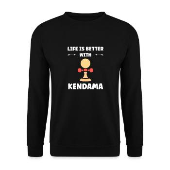 Kendama - Unisex Pullover - Schwarz - Vorne - Alina (178cm) & Michal (187cm)