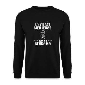 Kendama - Unisex Pullover - Schwarz - Vorne - Alina (178cm) & Michal (187cm)