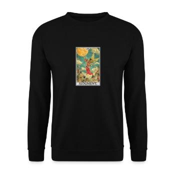 Tarot Cards Tarot Card 20 Judgment Court - Unisex Sweatshirt - black - Front - Alina (178cm) & Michal (187cm)