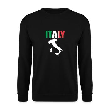 Italy - Unisex Sweatshirt - black - Front - Alina (178cm) & Michal (187cm)