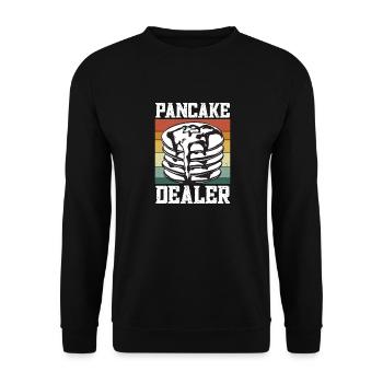 Pancake Breakfast Pancakes - Unisex Sweatshirt - black - Front - Alina (178cm) & Michal (187cm)