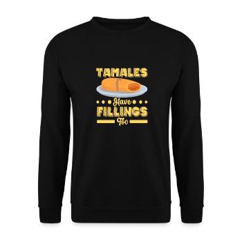 Tamale Mexikanisches Essen Tamale Liebhaber - Unisex Pullover - Schwarz - Vorne - Alina (178cm) & Michal (187cm)