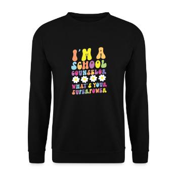 School Counselor I'm A School - Unisex Sweatshirt - black - Front - Alina (178cm) & Michal (187cm)