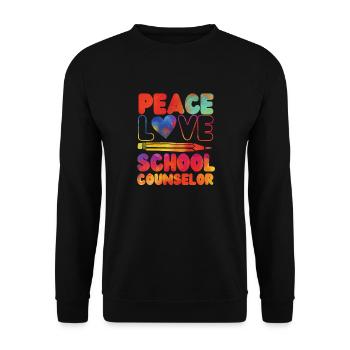 conseillère scolaire fille aquarelle - Sweat-shirt Unisexe - noir - Devant - Alina (178cm) & Michal (187cm)