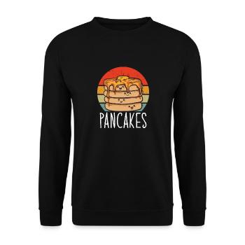 Pancake Breakfast Pancakes - Unisex Sweatshirt - black - Front - Alina (178cm) & Michal (187cm)
