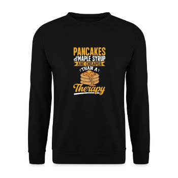 Pancake Breakfast Pancakes - Unisex Sweatshirt - black - Front - Alina (178cm) & Michal (187cm)